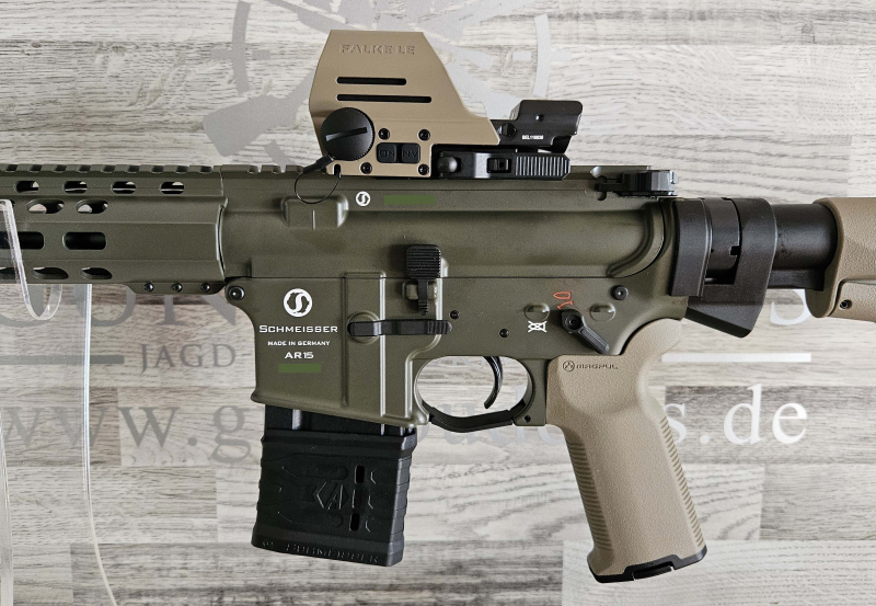 Neuware vom Fachhandel - Schmeisser AR15 M4FL 14,5" OD Green Sondermodell MAGPUL .223Rem mit Optik – Bild 6
