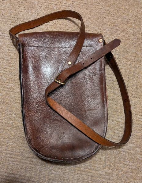 REPLIK EINES ANTIKEN MESSENGER SHOULDER/SADDLE BAGS MIT EINGEARBEITETEM HOLSTER – billede 4