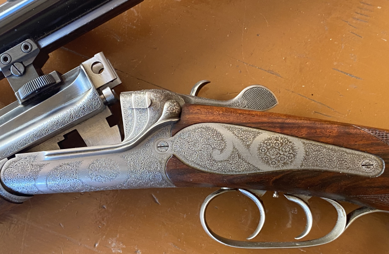 wie neu: Ischler Stutzen Seitenschloß Hahn Kipplaufstutzen Otto Baier Linden 6,5x57R Zeiss – Bild 4