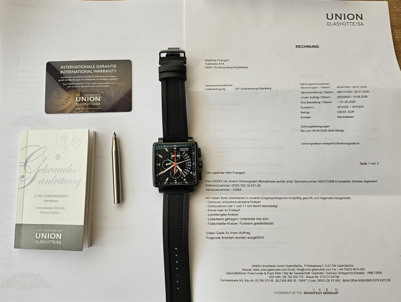 UNION GLASHÜTTE Averin Chronograph Mondphase FULL-SET NEUWERTIG – Bild 2