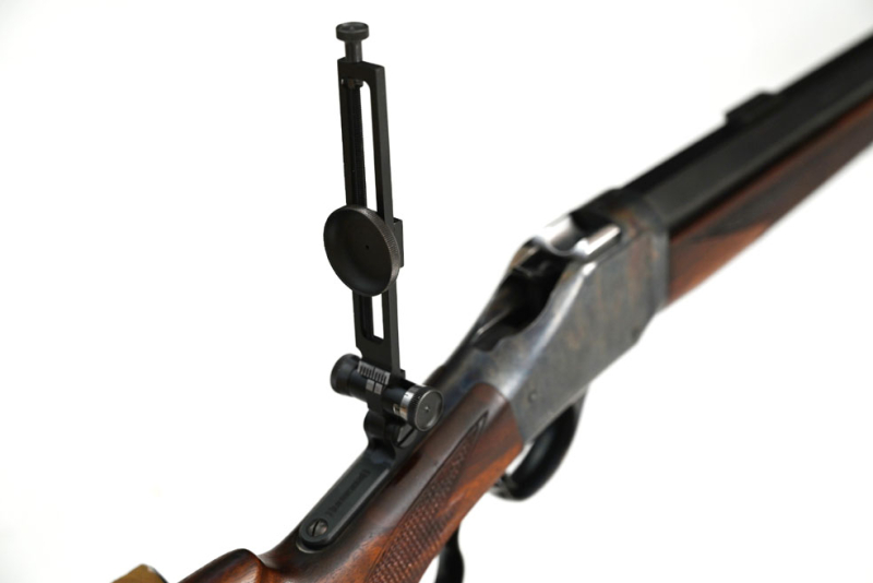 Einzelladerbüchse Browning Modell 1885, Kaliber .45-90 Black Powder Only, Spindeldiopter, Korntunnel – Bild 3
