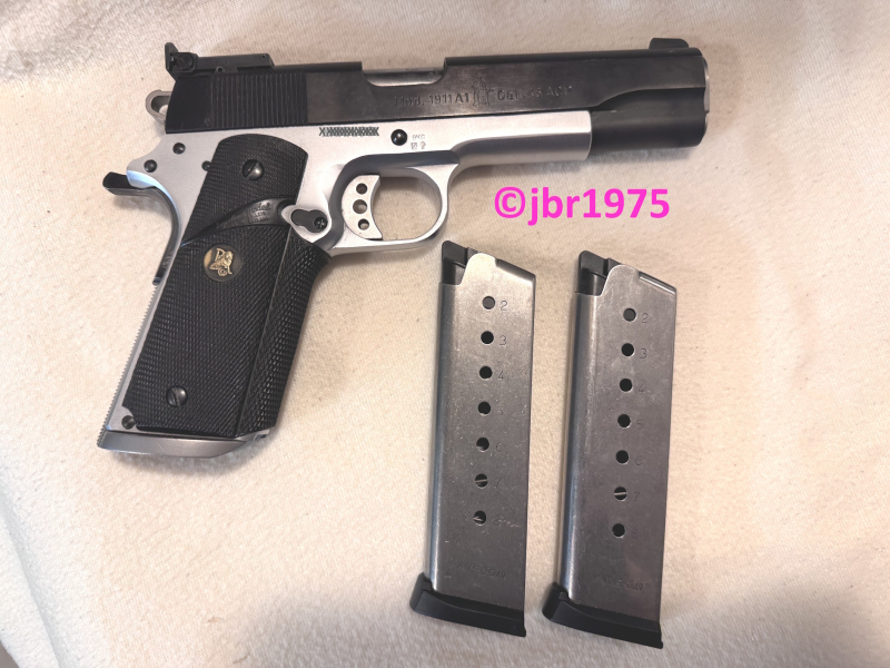 Simson Suhl 1911 A 1 Sportpistole im Kaliber .45Auto mit 2 Magazinen – Bild 2