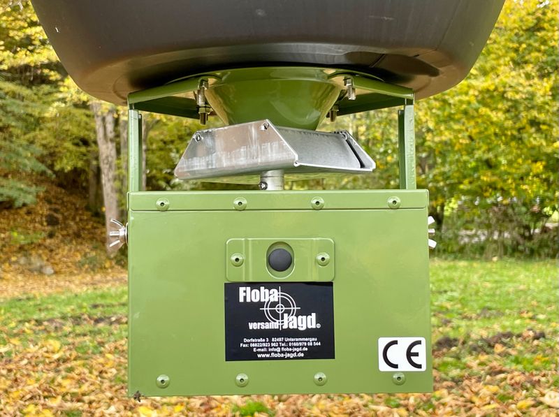 Futterautomat Komplett Set 12 V Solar inkl. Akku und Futterfass – Bild 2