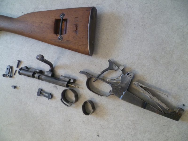 Ersatzteile und Schaft Berthier Karabiner St. Etienne M Le. 1890 – Bild 3