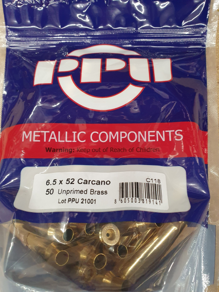 6,5 Carcano Hülsen PPU C-118 50 stk. – Bild 1