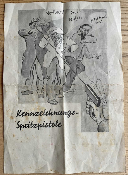 Seltene historische Kennzeichnungs-Spritzpistole „Gelle“ Wien – komplett mit OVP & Originalprospekt – Bild 5