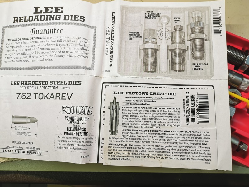 LEE Reloading Die in .30 Mauser / 7.63 u. 7,62 Toka. 5 teilig – Bild 2