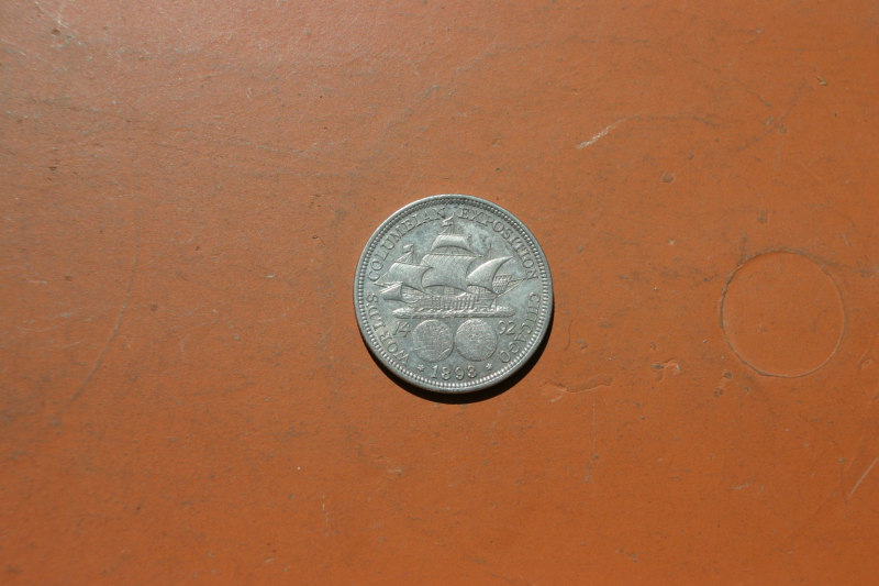 Silbermünze US Half $ Gedenkmünze Columbus v. 1893 – Bild 2