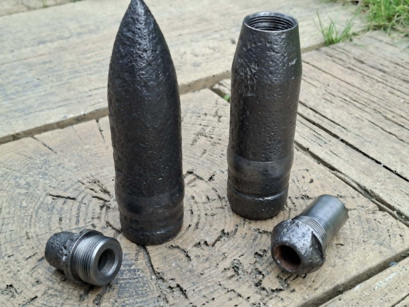 2 x DEKO 4 cm KM Flak Splitter und Pz.Gr - ORIGINAL WW 2 – Bild 2