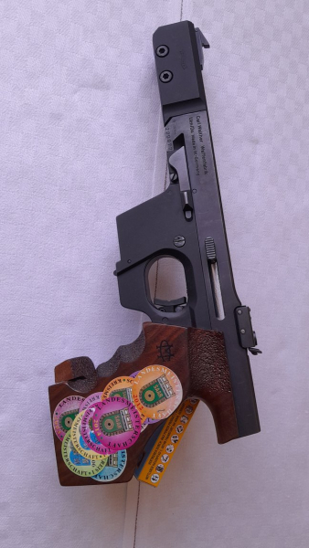 Sportpistole Walther GSP mit Laufgewicht und Klappkorn Kaliber .22 LR – Bild 3