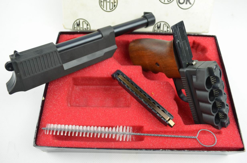 Rarität!!!! Originalverpackte, neuwertige EM-GE 65L mit Stakkato Magazin * Kal .22 * PTB 549 – Bild 2