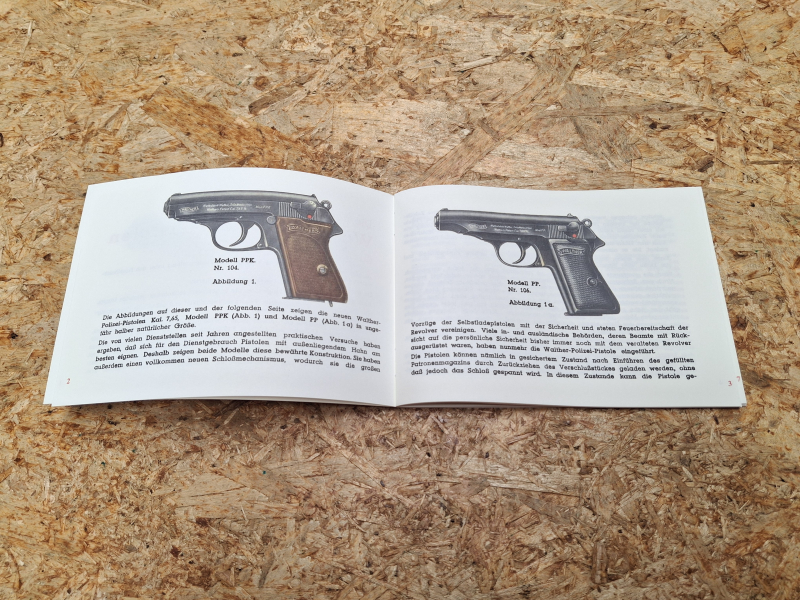 Walther PP und PPK Bedienungsanleitung 1939 in Farbe frühe Repro in Top Qualität Dienstvorschrift – Bild 2