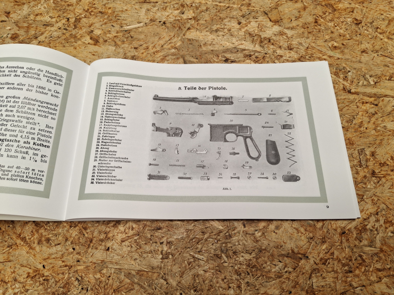 Mauser C96 Bedienungsanleitung in Farbe aus den 1930ern, älterer Reprint – Bild 3