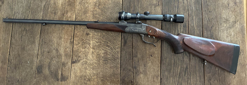 Alte sehr schöne Kipplaufbüchse vermtl. Vorkrieg Suhl Kal. 6x70R – Bild 4