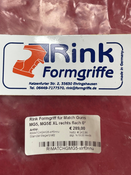 RINK Griff XL für Freie Pistole MG5 – Bild 3