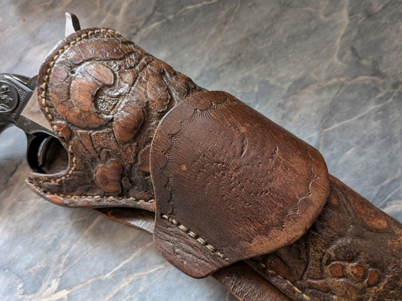 WESTERNHOLSTER VOM LEDERKÜNSTLER HARRY MAACKEN – imaginea 2