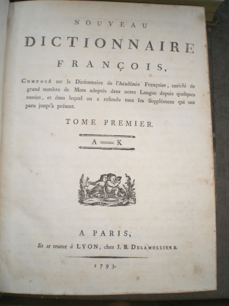 Antiquarisches Buch: nouveau Dictionnaire Francois Neues französischisch Lexikon aus dem Jahre 1793 – Bild 4