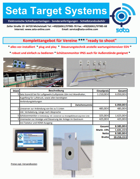 SETA SCORE 10 elektronische Scheibe – imagen 3