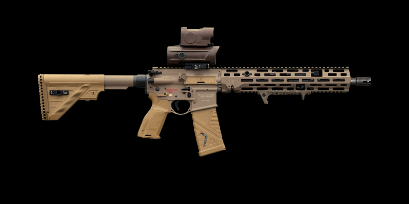 Original HK G95K Handschutz mit QD-Schnellverschluss, M-LOK, RAL8000, HK416, MR223, Heckler & Koch – nuotrauka 5