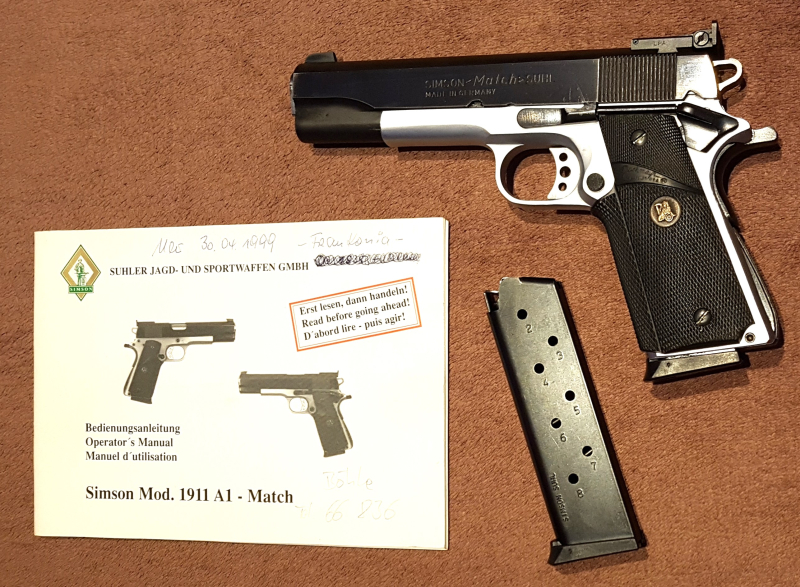 Pistole 1911 .45 ACP SIMSON Match 5" – imagen 3
