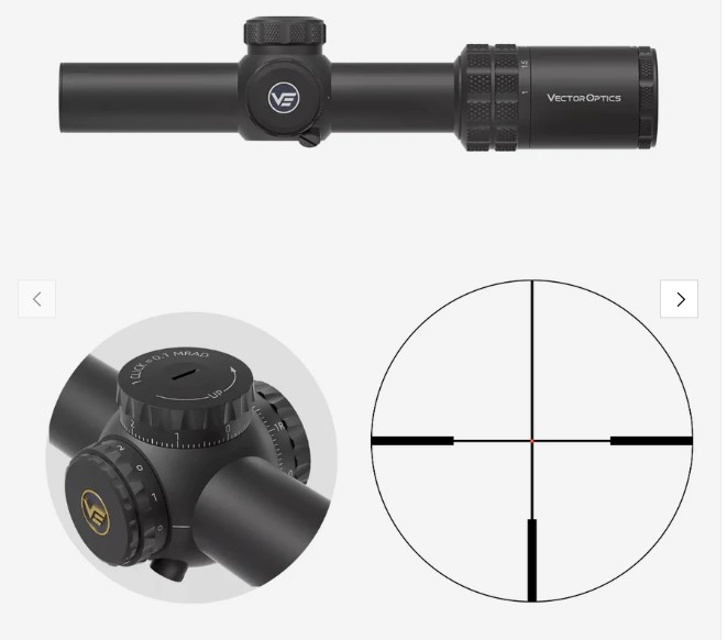 Vector Optics SCOC-50 Grizzly 1-6x24i HD Fiber - Zielfernrohr f. 21mm Picatinny/Weaver – Bild 1