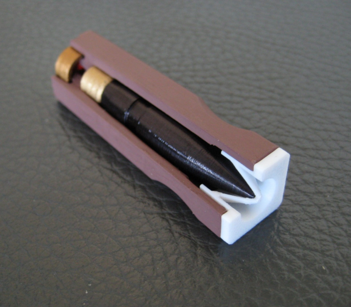 Schnittmodell Patrone 4.73x33 Hülsenlos DM11 – Bild 2