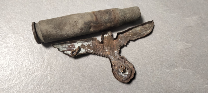 bodenfund 2cm Hülse Flak Wehrmacht mit Adler 2 wk – Bild 1