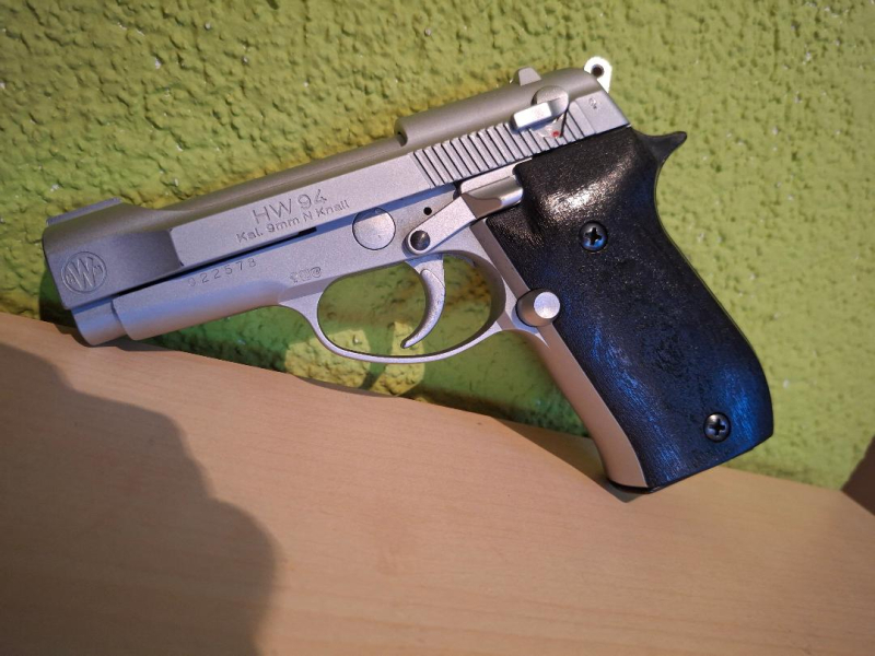 Weihrauch HW 94 stainless Look-Kal. 9 mm/.380 N Knall PTB 467, Neuwertig !!! – Bild 1