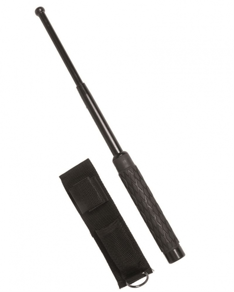 Teleskop Schlagstock 16,5/41cm SCHWARZ + Holster – Bild 1