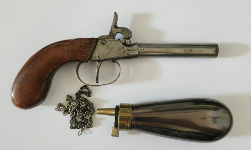 Deringer / Perkusion / cal.41 mit Pulverflasche – imagen 1