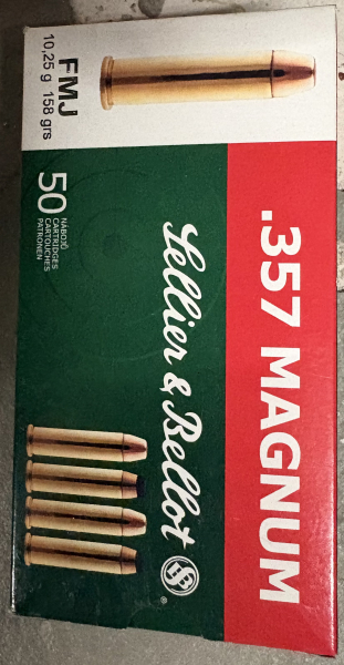 800 St. Patronen Kal. .357 Magnum Sellier&Bellot FMJ 10,25g 158grs – immagine 1