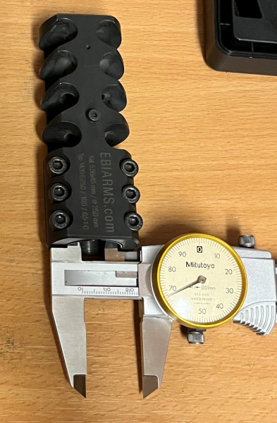 EBIARMS Mündungsbremse für .223Rem (oder kleiner), z.B. für AR15, ca. 23,60mm max. Mündungsdicke – Bild 1