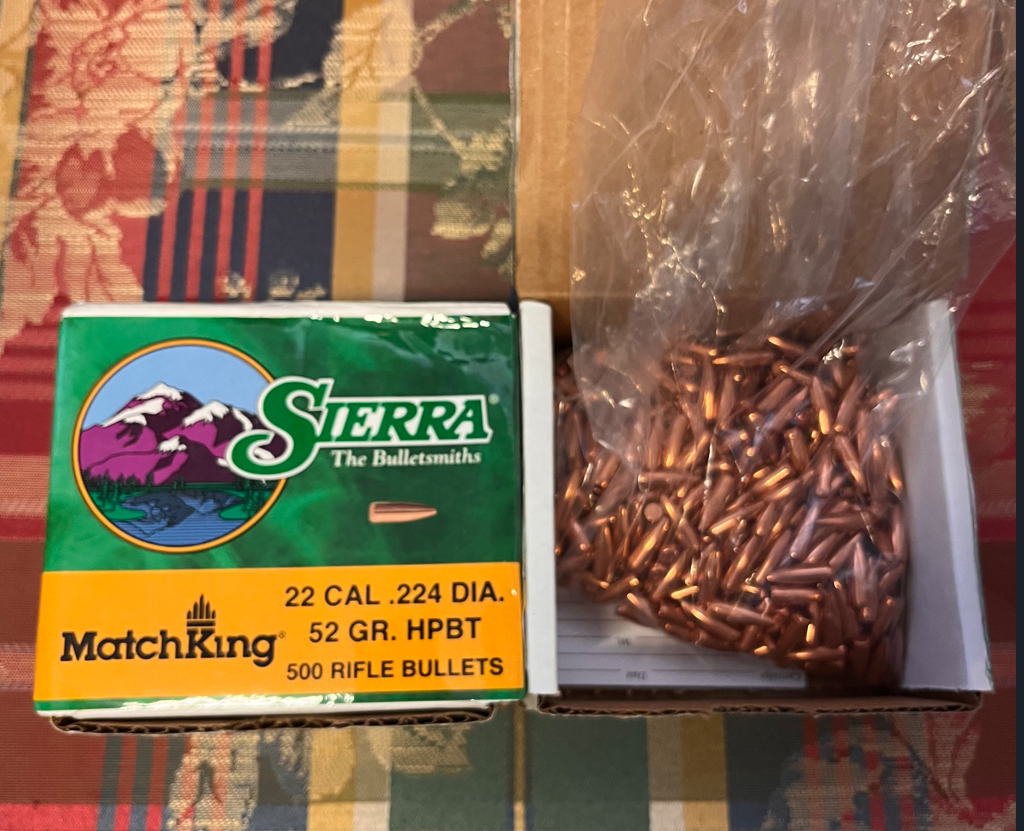 800 Stk. Sierra Match King Geschosse Kal. 22 Diameter .224 , 52 grs. HPBT – Bild 1