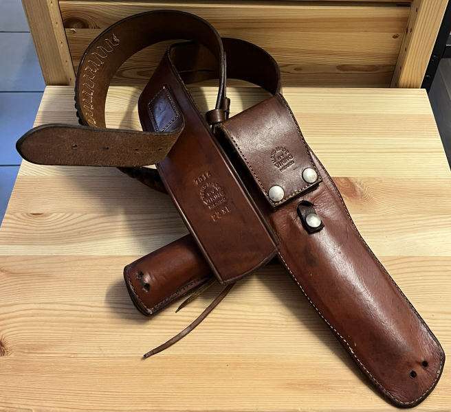 Revolvergürtel mit Holster Patronengürtel für .22 LR Hand Made Gürtel Viking Mexico Hüftgürtel Leder – Bild 4