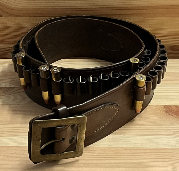 Leder-Patronengürtel für Kaliber 45-70 Munitionsgürtel Ledergürtel für Patronenhülsen Westerngürtel – Bild 5