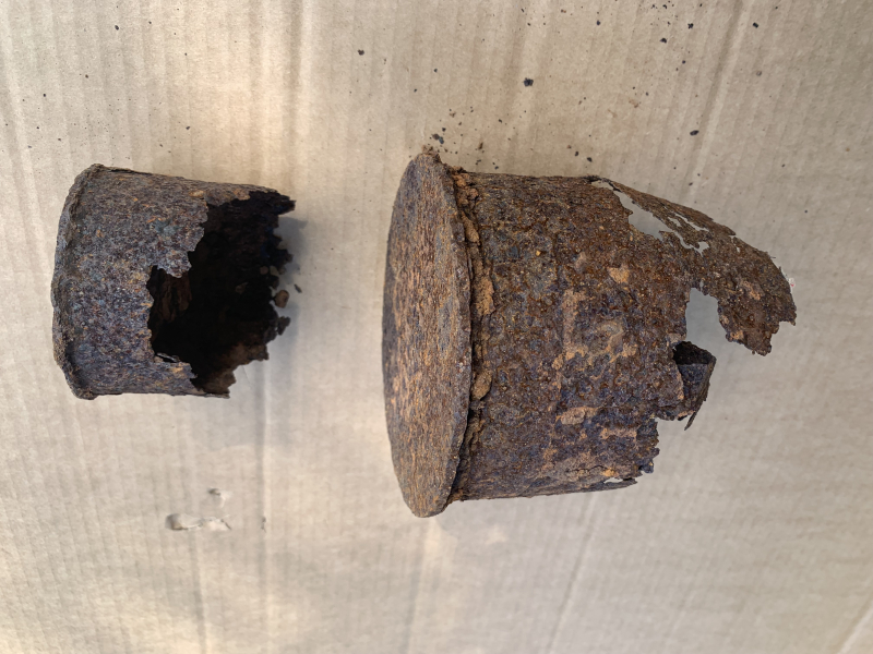 Wehrmacht Bodenfund Konvolut 98k Bajonett Helm Hülse – Bild 5