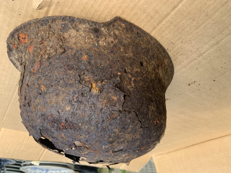 Wehrmacht Bodenfund Konvolut 98k Bajonett Helm Hülse – Bild 2
