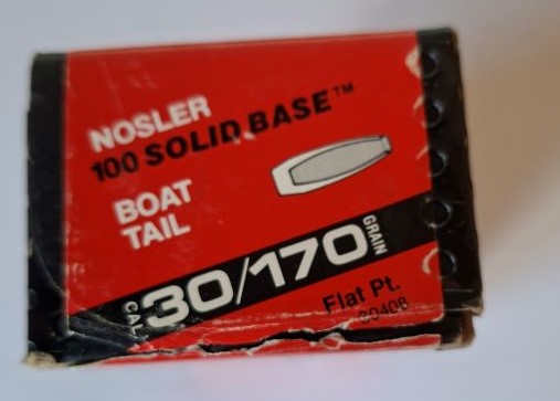 80 Nosler Geschosse Solid Base, Kaliber 30 (.308), 170 Grain Boat Tail, Nr. 30408 – Bild 2