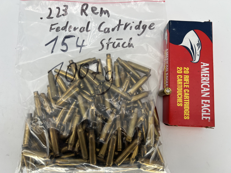 154xHülsen Federal Cartridge .223 Rem – Bild 1