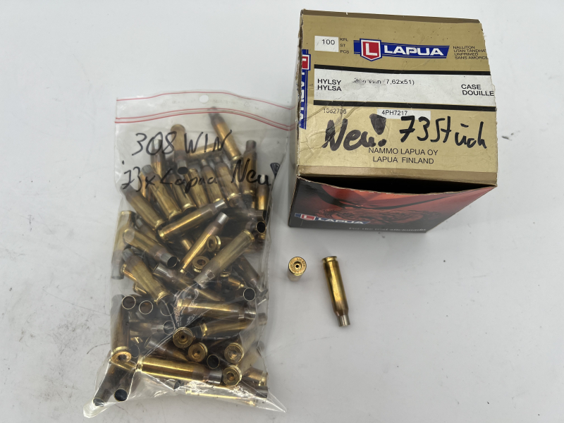 73x Lapua Hülsen .308 Win NEU – imagen 1