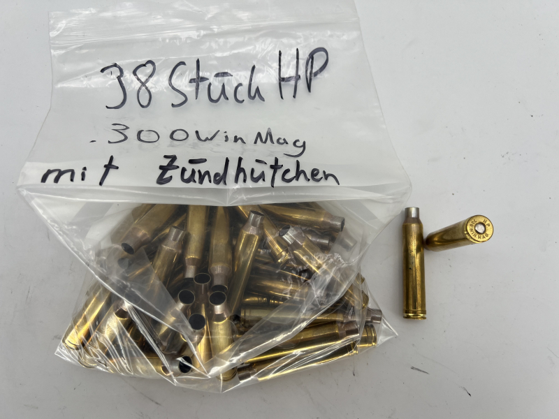 38x HP Hülsen .300 WinMag NEU+ ZH – Bild 1