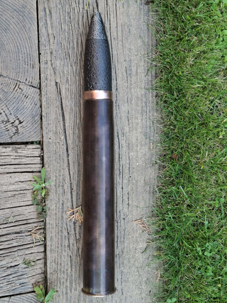 Russische 45mm Deko-Patrone Panzer mit Messing hulse - WK2 – Bild 1
