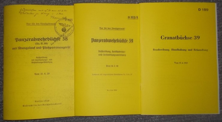Beschreibung Dienstanweisung Panzerabwehrbüchse 38 & 39 und Granatbüchse 39 von 1939-43 – Bild 1