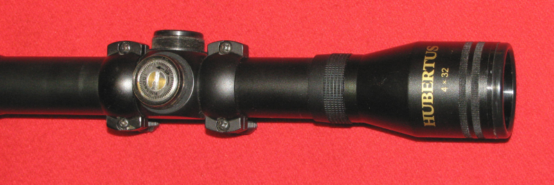 ZF / Zielfernrohr, ein HUBERTUS 4 x 32 mit dem Absehen 1 und 10 / 11mm Montage – Bild 3