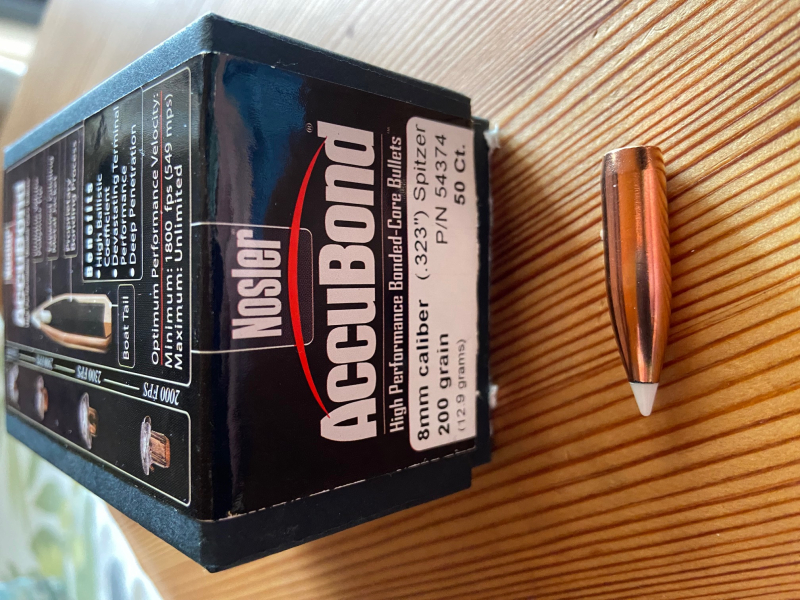 Nosler Accubond 8mm, 200 grain – Bild 1