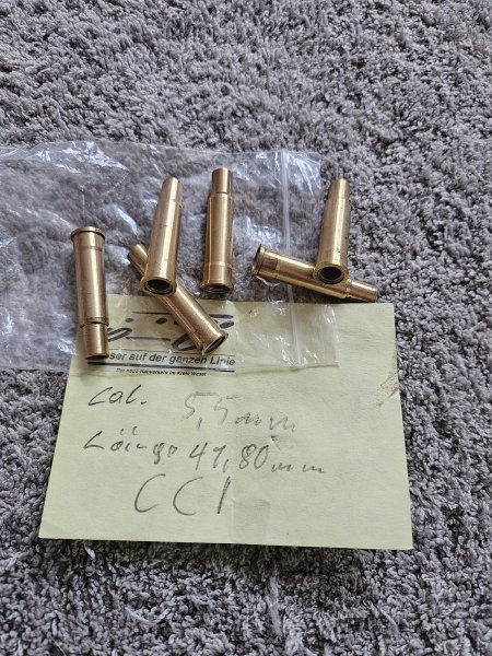 6x Ladehülsen / Übungshülsen für LEP Western-Revolver (z.B. SAA), Kal. 5,5 – Bild 1