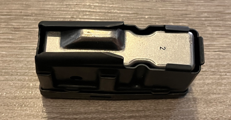 neuwertiges Magazin für H&K SL 630, SL 6, 2 Schuss, Kal. .222 oder .223 Rem. – Bild 2