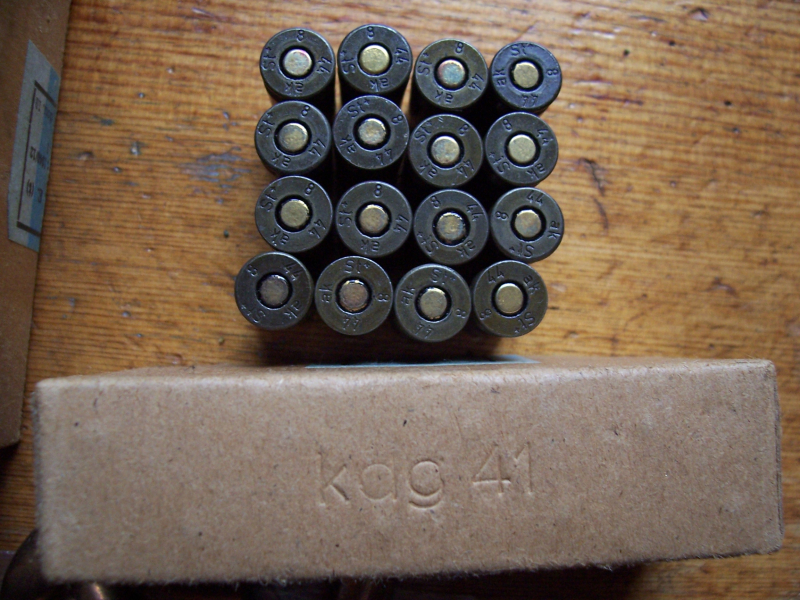 3 Schachteln Patrone 08 (t) dou 42 , 9mm , mit 16 DEKO-Patronen Code ak – Bild 2
