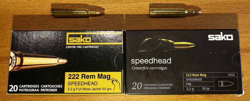 222 Rem Mag Munition - Sako Speedhead 100 Stück – Bild 4