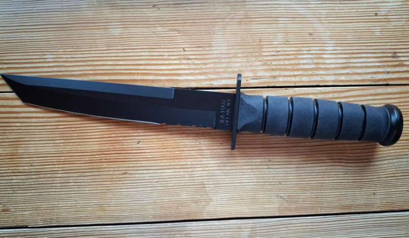 Neues original KA-BAR Tanto 1245 Kampfmesser Teilwellenschliff Nylonscheide neu und unbenutzt – Bild 6